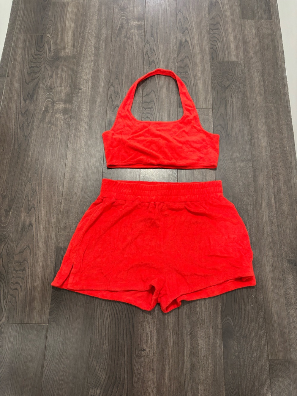 Gianni Bini Neon Terry Two-Piece Lounge Set